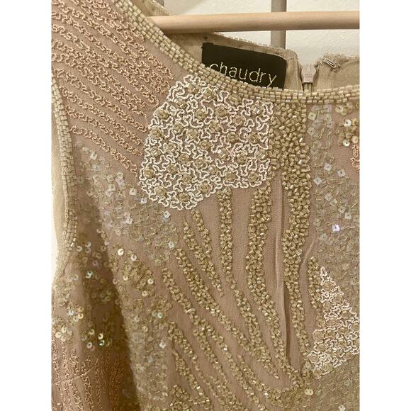 Chaudry Silk Beaded Blouse Size M - Picture 2 of 8